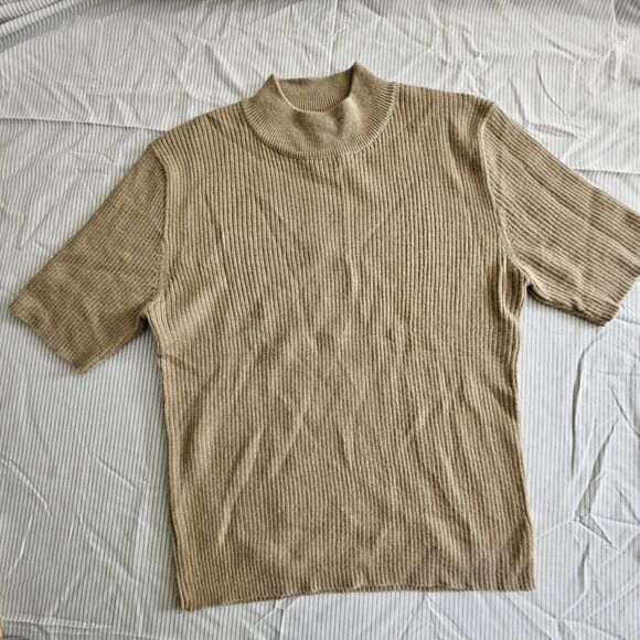 Vintage Women’s ESPRIT L/G Wool Blend Short Sleeve Turtleneck Sweater L EUC - Picture 1 of 6